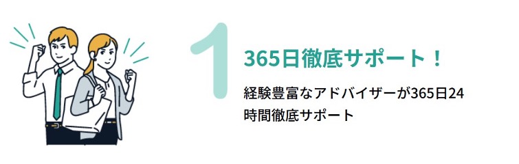 X-careerの特徴｜365日サポート