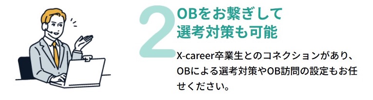 X-careerの特徴｜OBによる選考対策