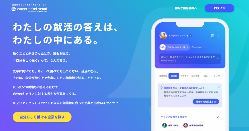 キャリアチケット就職スカウト