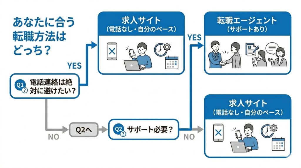 あなたに合う転職方法はどっち?