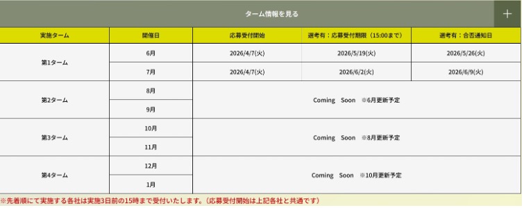 JTBインターンシップの締め切り情報