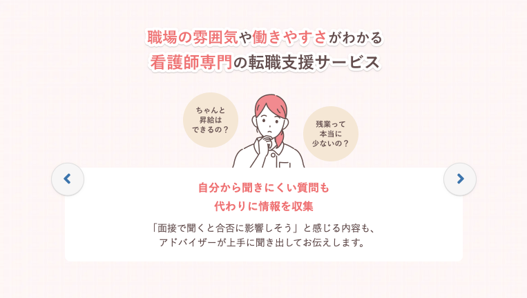 レバウェル看護の質問代行サービス